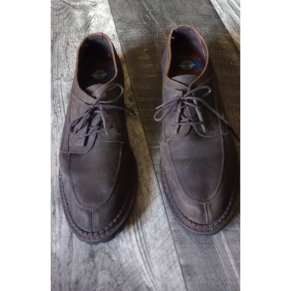 Dockers Mens 13M Brown Destressed Leather Lace Up Derby Dress Shoes, NWOT